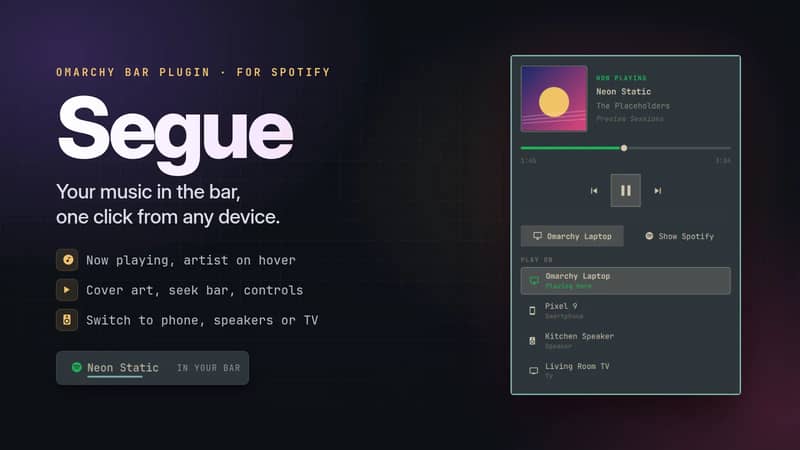 Building Segue: How I Built and Published a Spotify Plugin for Omarchy